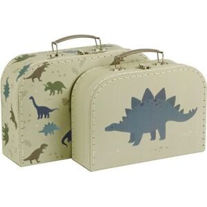 Lot de 2 valisettes de rangement Dinosaure