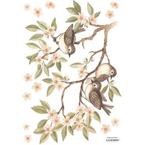 Lilipinso Stickers Oh deer branches et moineaux (29,7 x 42 cm)