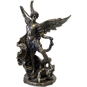 Non communiqué PHOENIX IMPORT Statue Saint Michel de couleur bronze - Hauteur 53 cm - Largeur 40 cm - Profondeur 30 cm BRONZE - Publicité