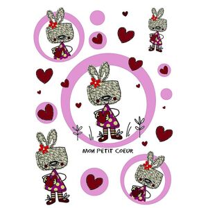 Komar Fs17000 Bunny et de cœurs Stickers muraux - Publicité