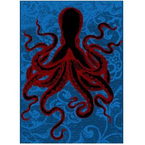 Non communiqué Poster Beneffito Curiosity Octopus 2 60x80 Cm Bleu - Publicité