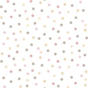 Non communiqué Noordwand Papier peint Mondo baby Confetti Dots Rose, blanc et marron - Publicité