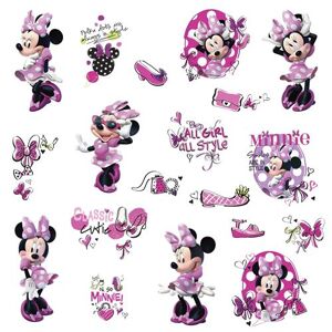 The Deco Factory Thedecofactory RMK2554SCS Stickers Disney Minnie Fashionista Roommates Repositionnables (19 Stickers), Vinyle, Multicolore, 104 x 26 x 2.5 cm - Publicité