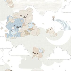 Non communiqué Noordwand Papier peint Mondo baby Hug Bears Bleu et beige - Publicité