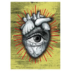 Non communiqué Poster Beneffito Curiosity Eyes Heart 40x60 Cm Noir - Publicité