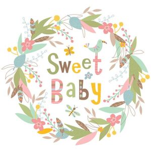 Non communiqué ROOMMATES Stickers - Sweet Baby - Hauteur 49.53 cm Multicolors - Publicité