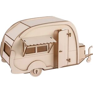 Kit cr&eacute;atif en bois 3D roulotte, 36 x 18 x 15 cm marron