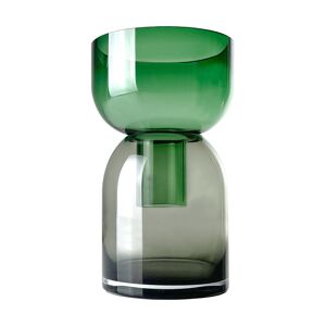 Vase en verre gris et vert L Flip - Cloudnola