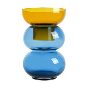 Vase en verre jaune et bleu 20,5x30,5 cm Bubble Flip Large - Cloudnola