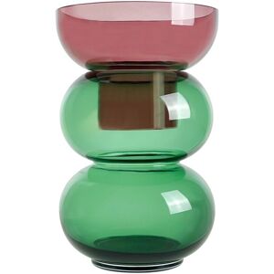 Vase en verre rose et vert 20,5x30,5 cm Bubble Flip Large - Cloudnola