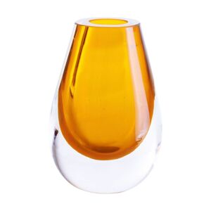 Vase en verre ambre jaune 15 cm Drop - Cloudnola