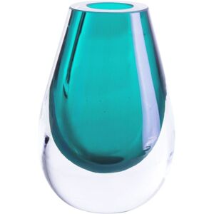 Vase en verre turquoise 15 cm Drop - Cloudnola