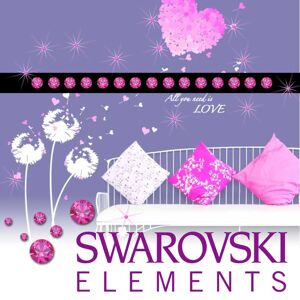 Ambiance-sticker 15 Cristaux adhésifs 3mm SWAROVSKI® ELEMENTS - couleur Fuchsia