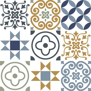 Ambiance-sticker 9 stickers carrelages azulejos nicolettina