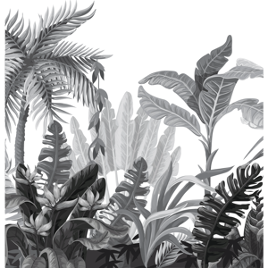 Ambiance-sticker Papier peint panoramique jungle préencollé tropicale humide H 250 x L 240 cm