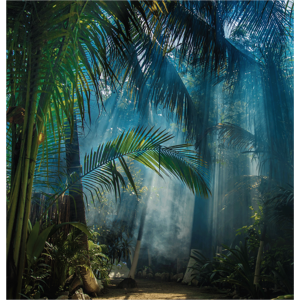 Ambiance-sticker Papier peint panoramique jungle tropicale préencollé H 250 x L 240 cm