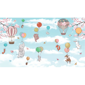 Ambiance-sticker Papier peint panoramique préencollé animaux en plein vol H 280 x L 480 cm