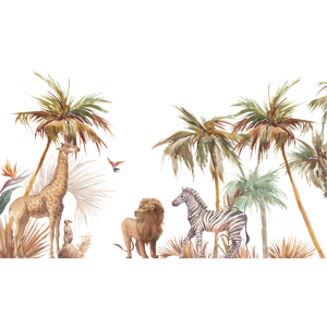 Ambiance-sticker Papier peint panoramique préencollé jungle sauvage H 280 x L 480 cm