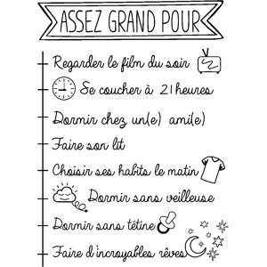 Ambiance-sticker Sticker citation enfant assez grand pour