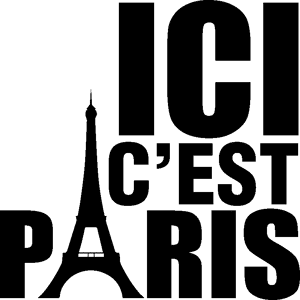 NC Sticker citation Ici c'est Paris