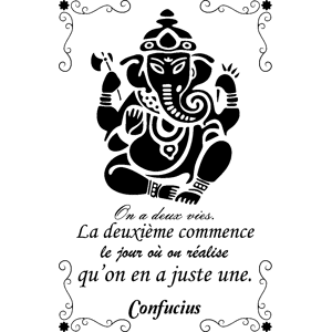 Ambiance-sticker Sticker citation on a deux vies - Confucius