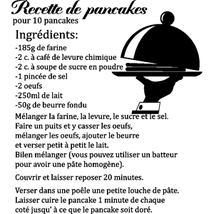 Ambiance-sticker Sticker citation recette Pancakes