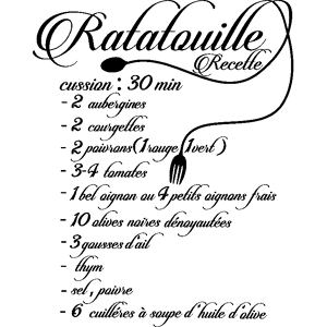 Ambiance-sticker Sticker citation recette Ratatouille