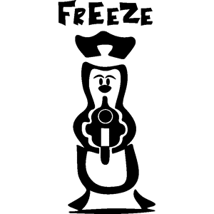Ambiance-sticker Sticker frigo personnage Freeze
