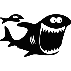 Ambiance-sticker Sticker gros poisson et les petits poissons