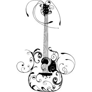 Ambiance-sticker Sticker guitare artistique