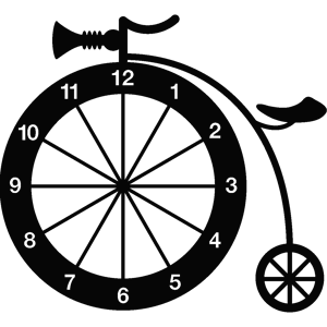 Ambiance-sticker Sticker horloge rétro vélo