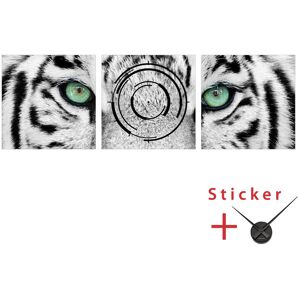 Ambiance-sticker Sticker horloge Tigre blanc