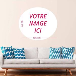 Ambiance-sticker Sticker image personnalisable ellipse H90 x L105 cm