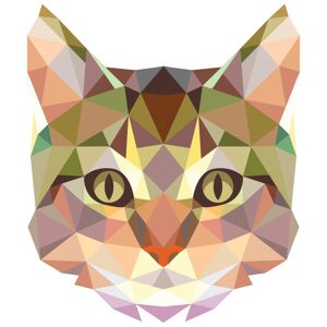 Ambiance-sticker Sticker Origami tête de chat