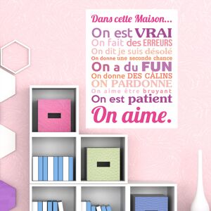 Ambiance-sticker Sticker poster dans cette maison couleurs girly