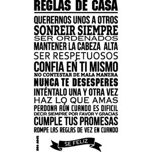 Ambiance-sticker Sticker reglas de casa