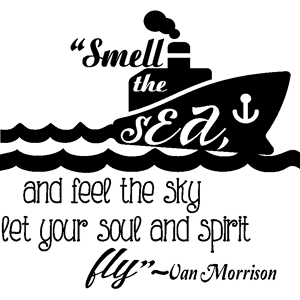 Ambiance-sticker Sticker Smell the sea - Van Morrison