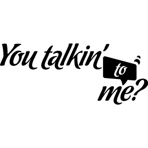 Ambiance-sticker Sticker texte You talkin to me?