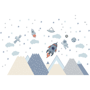 Ambiance-sticker Stickers géants chambre enfant montagne dans l'espace
