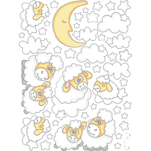 Ambiance-sticker Stickers moutons au clair de lune