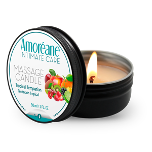 Amoreane Bougie de Massage Saveur Tropical - 30 ml