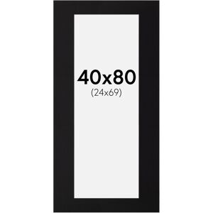 Artlink Passe-partout Noir Standard (noyau blanc) 40x80 cm (24x69) - Publicité