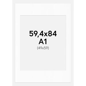 Artlink Passe-partout Blanc Standard (noyau blanc) A1 59,4x84,1 cm (49x59) - Publicité