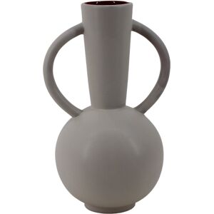 Vase rond ceramique, double anses - hauteur 29,5 cm - Blancheporte Gris Unite