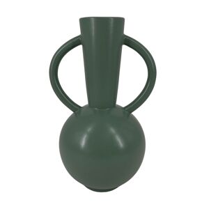 Blancheporte Vase rond céramique, double anses - hauteur 29,5 cm - Blancheporte Vert Unité