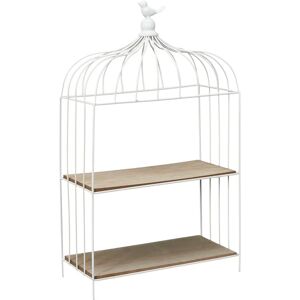 Blancheporte Etagère-cage à oiseaux, métal blanc - Blancheporte Blanc Unité