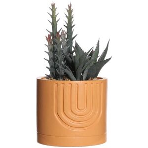 Blancheporte Plante artificielle et pot ciment - Blancheporte Orange Unité