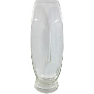 Blancheporte Vase en verre, forme visage - hauteur 24 cm - Blancheporte Transparent Unité