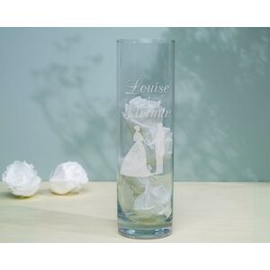 Cadeaux.com Vase personnalise cylindrique - Mariage