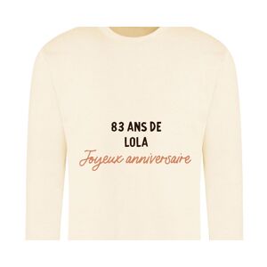 Cadeaux.com Sweat message personnalisable femme 83 ans